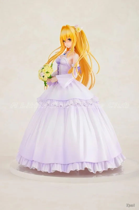 Original KADOKAWA CAworks To Love-Ru Darkness Golden Darkness Wedding Dress Animation Figures Model Toys