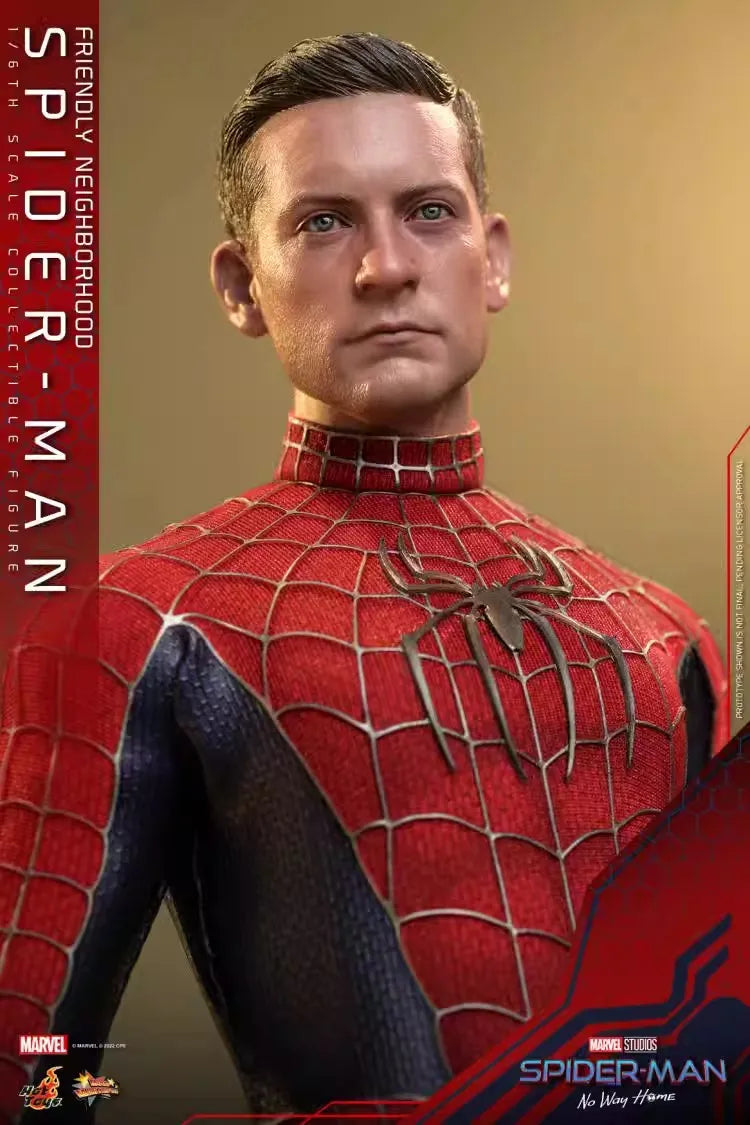 Original Hot Toys Tobey Spiderman Action Figure 1/6 Spider-Man No Way Home Tobey Maguire Statue Collection Spider Man MMS661