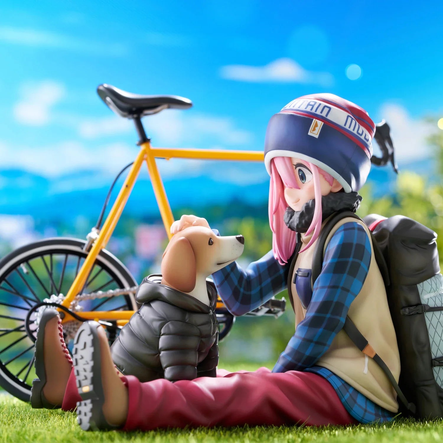 Original FuRyu F:NEX Kakamigahara Nadeshiko Swing Camping PVC Anime Figure Collectible Model Statuette Ornaments Model Gifts Toy