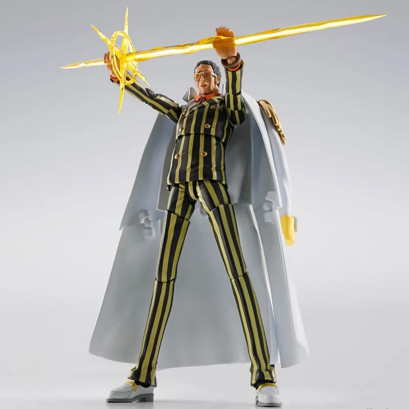 In Stock BANDAI Original Box S.H.Figuarts ONE Piece KIZARU BORSALINO SHF Action Figure Model Toy Gift for Kid Foam Box Packaging