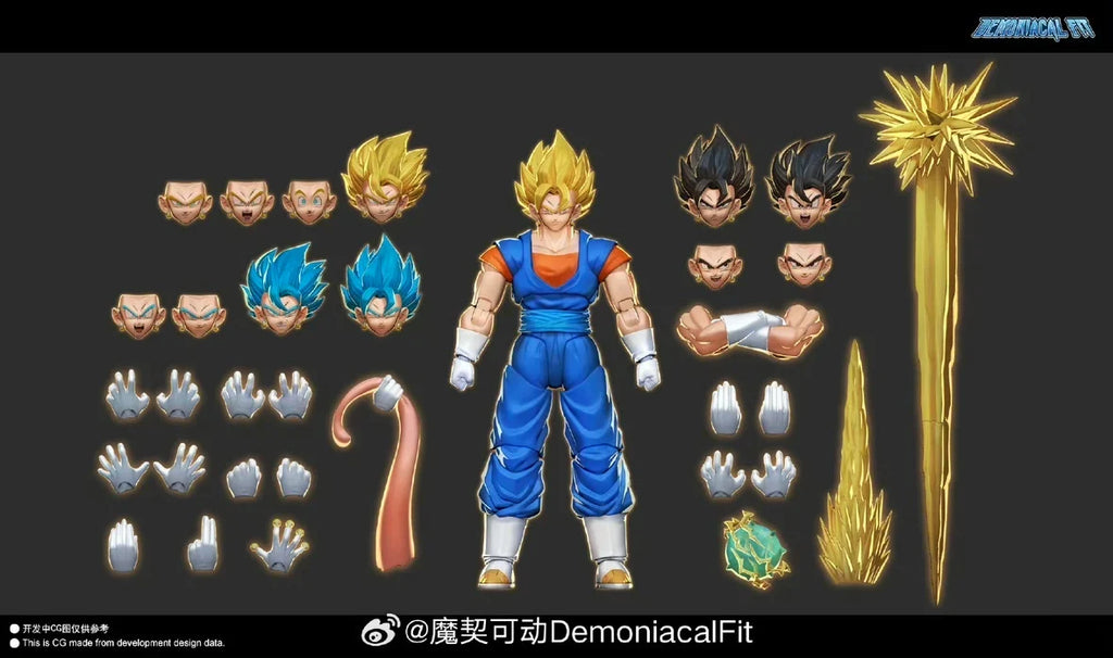 New-hot Demoniacal Fit Vegetto Dragon Ball Z Anime Figure SHF Super Saiyan SSJ Vegetto Action Figure Model Statue Toys Gifts