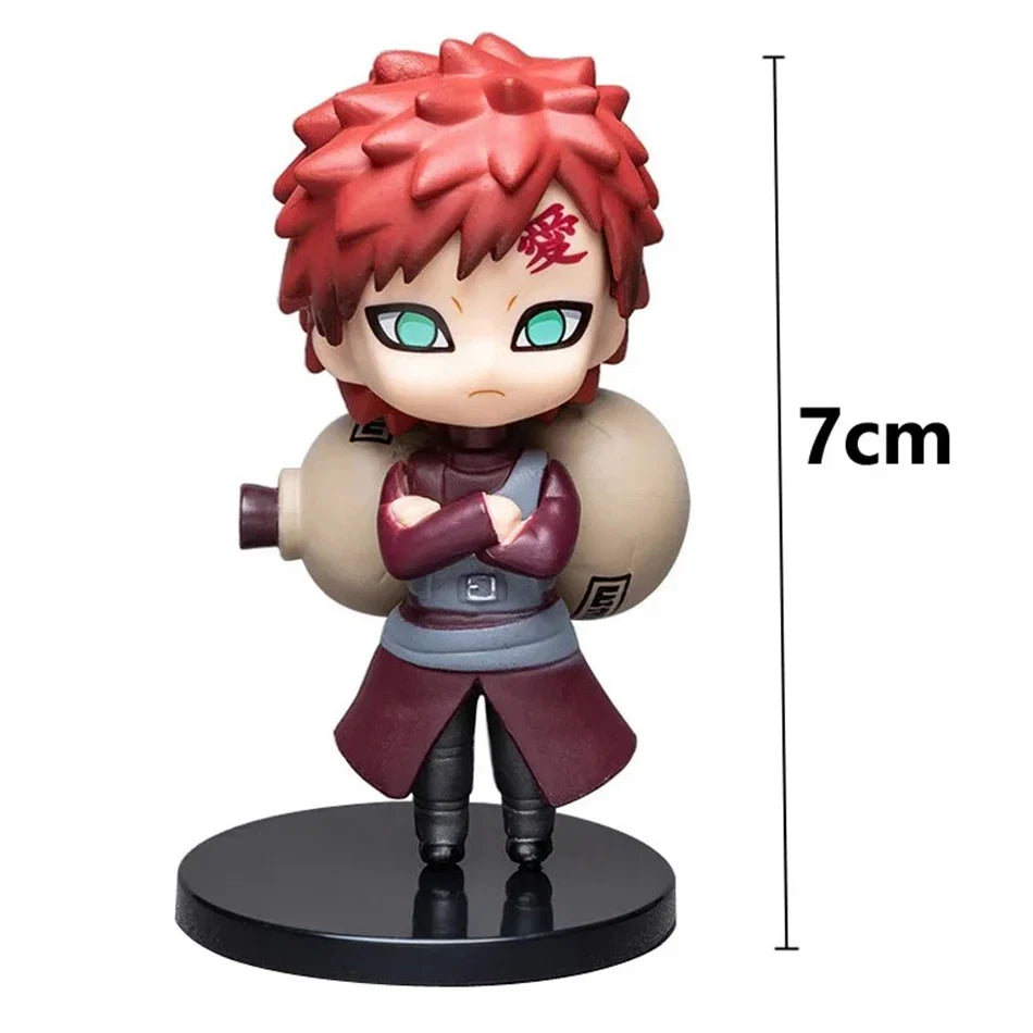 12pcs/Set Anime Q Version Naruto Shippuden Hinata Sasuke Itachi Kakashi Gaara Figure PVC Figures Toys Dolls Kid Christmas Gifts