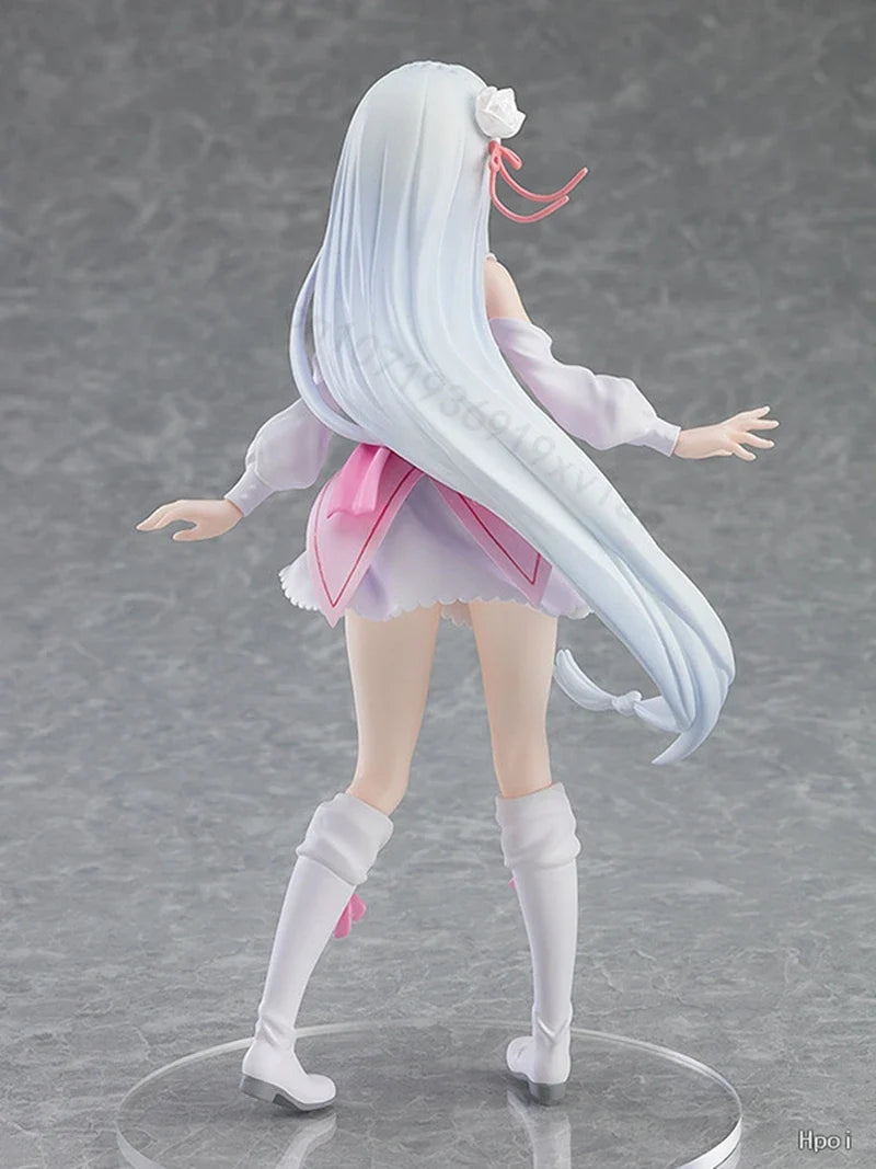 17cm Re: Zero Starting Life in Another World Anime Figure Emilia Action Figures Kawaii Memory Snow Emilia Collection Model Toys