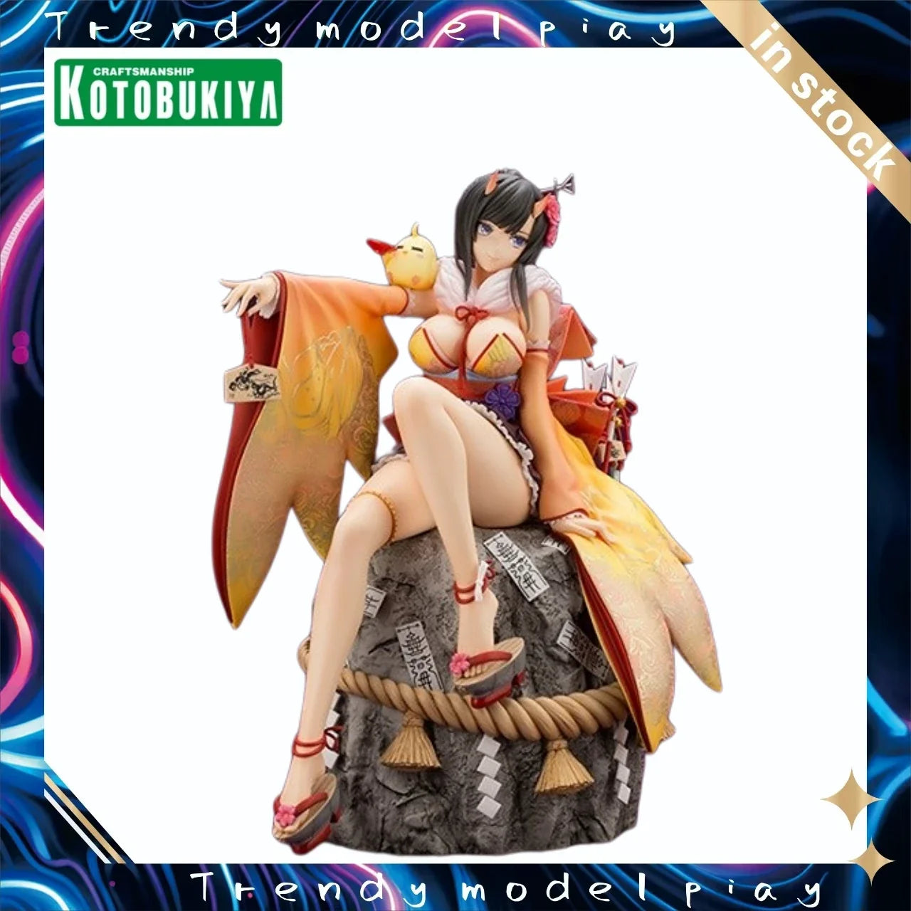 In Stock Original KOTOBUKIYA Azure Blue Route Dragon and Phoenix Phoenix Dance New Year 1/7 Action Figures Models Toys Gifts