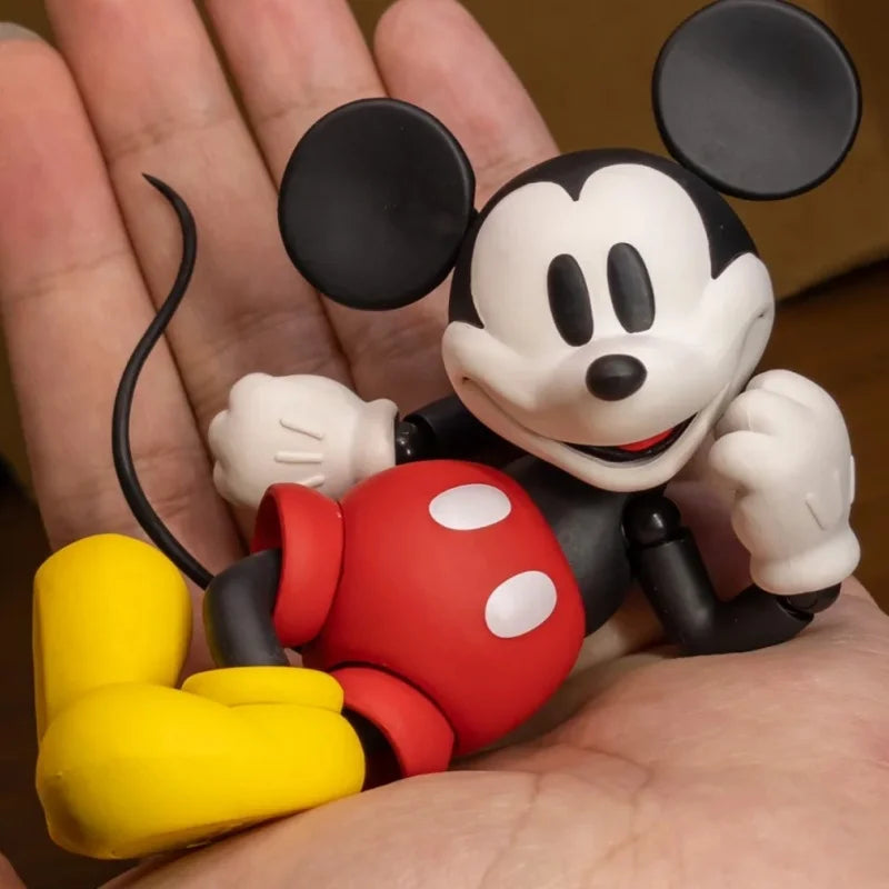 In Stock Original Disney 1936 Mickey Mouse Kaiyodo Revoltech Colorful Mickey Action Figures Anime Ornaments Collection Gifts Toy
