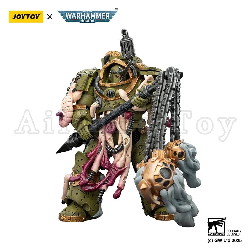 JOYTOY 1/18 Action Figure 40K Death Guard Blightlord Terminator and Plague Marine Icon bearer Anime Model Toy Gift
