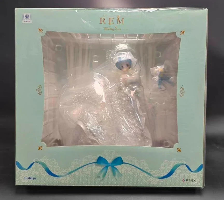 F:NEX Original:Anime Re:Zero REM white wedding style 23cm PVC Action Figure Anime Figure Model Toys Figure Collection Doll Gift
