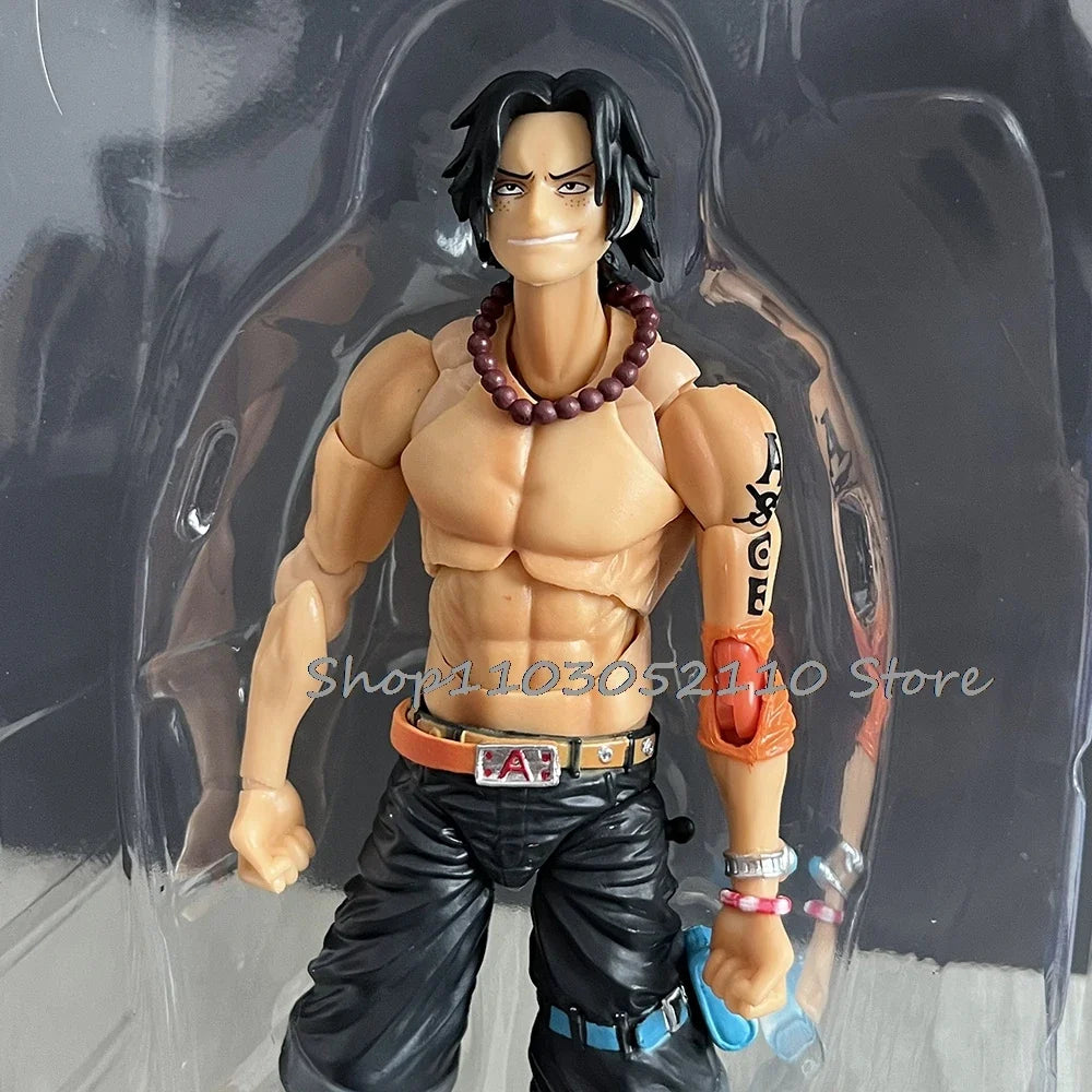 Anime SHF Portgas D Ace One Piece Fire Fist Ace Action Figure PVC Movable Collection Model Toys Doll Birthday Gifts