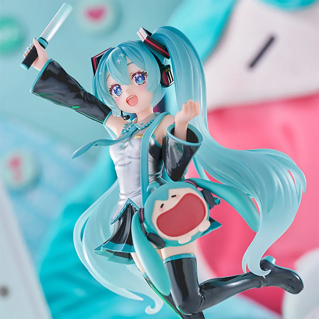 100% Original FuRyu Tenitol Piapro Characters Hatsune Miku Very Happy Ita Bag Ver. Mini Garage Kit Collection Series Model Toys