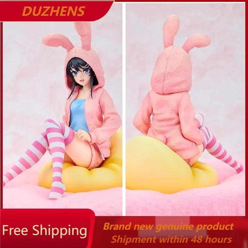 In stock Kadokawa Genuine Sakurajima Mai Rabbit ear coat VER.PVC Action Anime Figure Model Toys Figure Collection Doll Gift