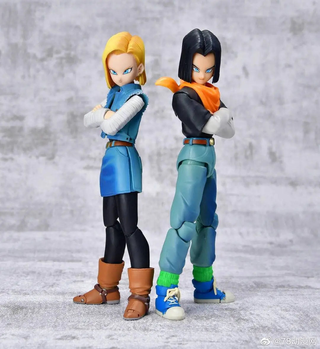 15cm SHF Original Dragon Ball Anime Figure Android 17 Peripheral Joints Can Move Model Desktop Decoration Ornaments Gifts Toys