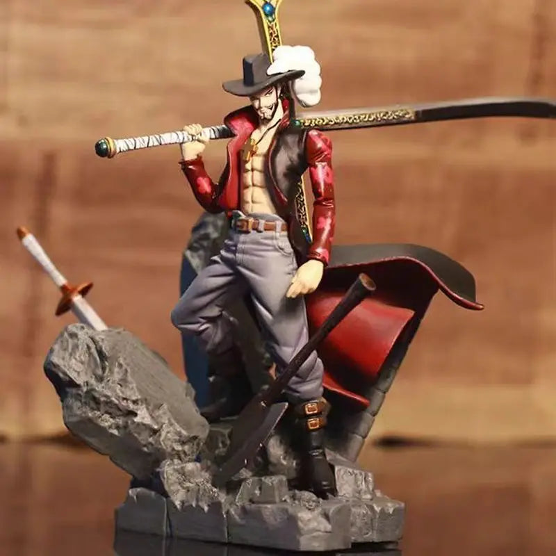 Anime One Piece Eagle Eye Dracule Mihawk Action Figure 15cm Pvc Top War Collectible Model Toy For Fans