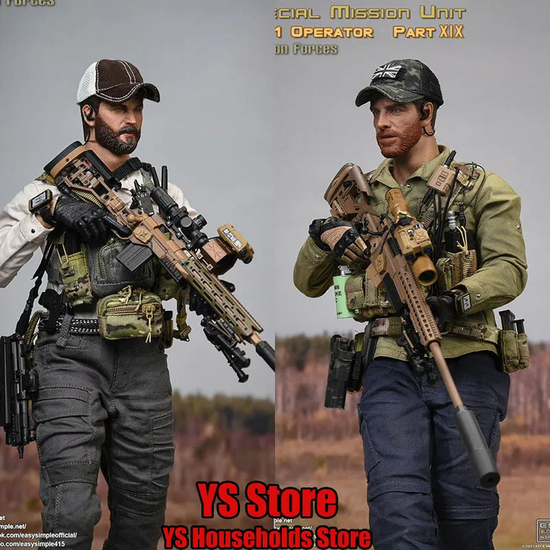 Easy&Simple ES 26065S-C-S CAG 1/6 Special Mission Unit Coalition Forces Cloth Action Figure Weapon Model Ornament 12" Soldier