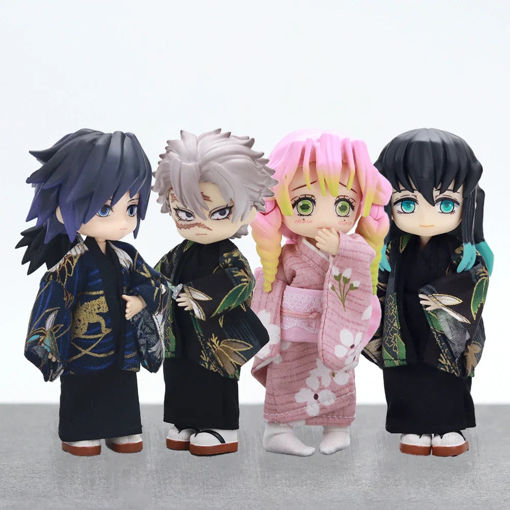 Demon Slayer OB11 Doll Mitsuri Kanroji Muichiro Tokito BJD Movable Joints Anime Figures Complete Full Set Anime Merchandise Toy