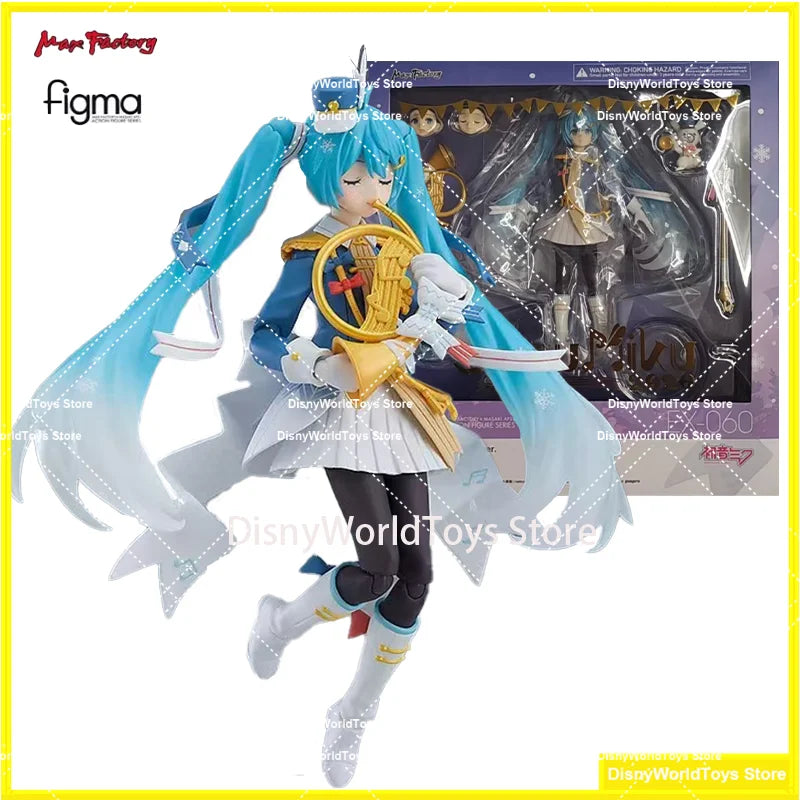 100 % Original Figma EX060 Snow Miku Snow Parade Ver. Anime Action-Sammelfiguren Modell Spielzeug auf Lager