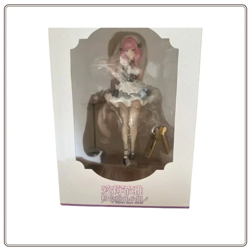 New Honkai 3 Game Figure Elysia Coffee Maid Carrying A Cake Pvc Gk Model Statue Collection Doll Desktop Decoration Toy Gifts