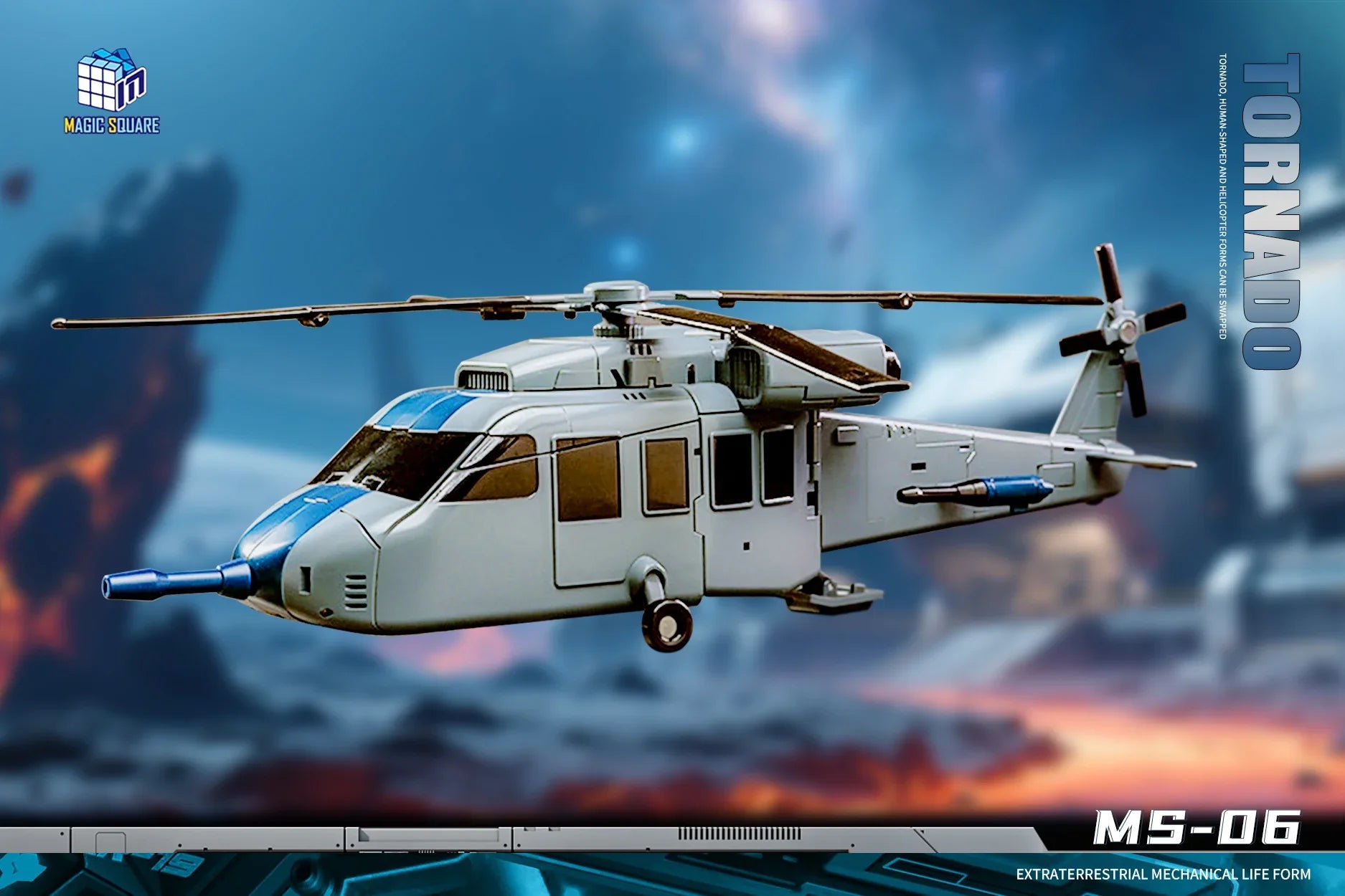 [In stock] Magic Square MS-TOYS MS-06 MS06 Tornado Vortex Helicopters MP Scale Transformation Robot Action Figure Toy