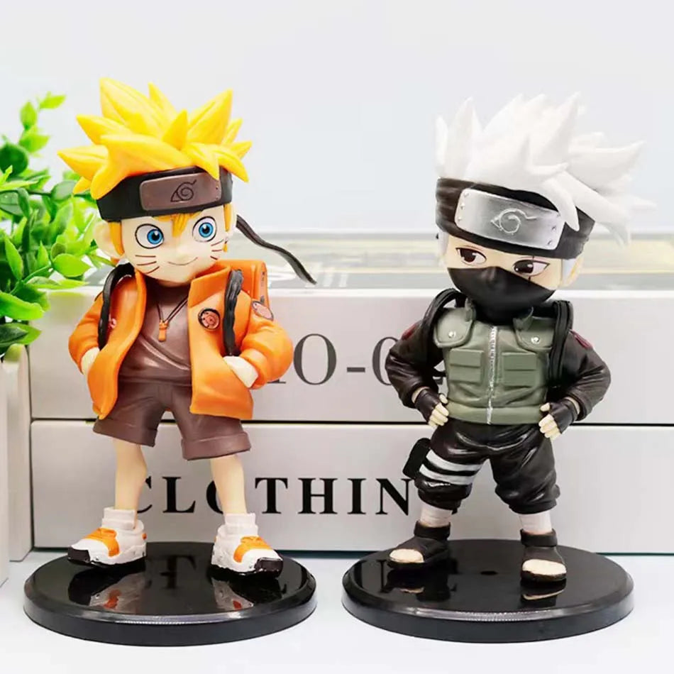 2025 Hot sold Kakashi Naruto Uzumaki Q Edition Figure Backpack Model Creative High-value Doll with Base Car Desktop Ornaments