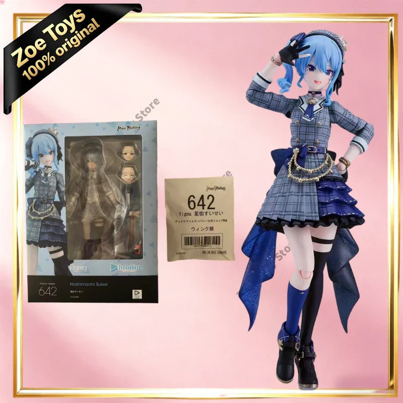 100% Authentisch GSC Figma 642 Hoshimachi Suisei Hololive VTuber Actionfigur Offiziell Lizenziert auf Lager