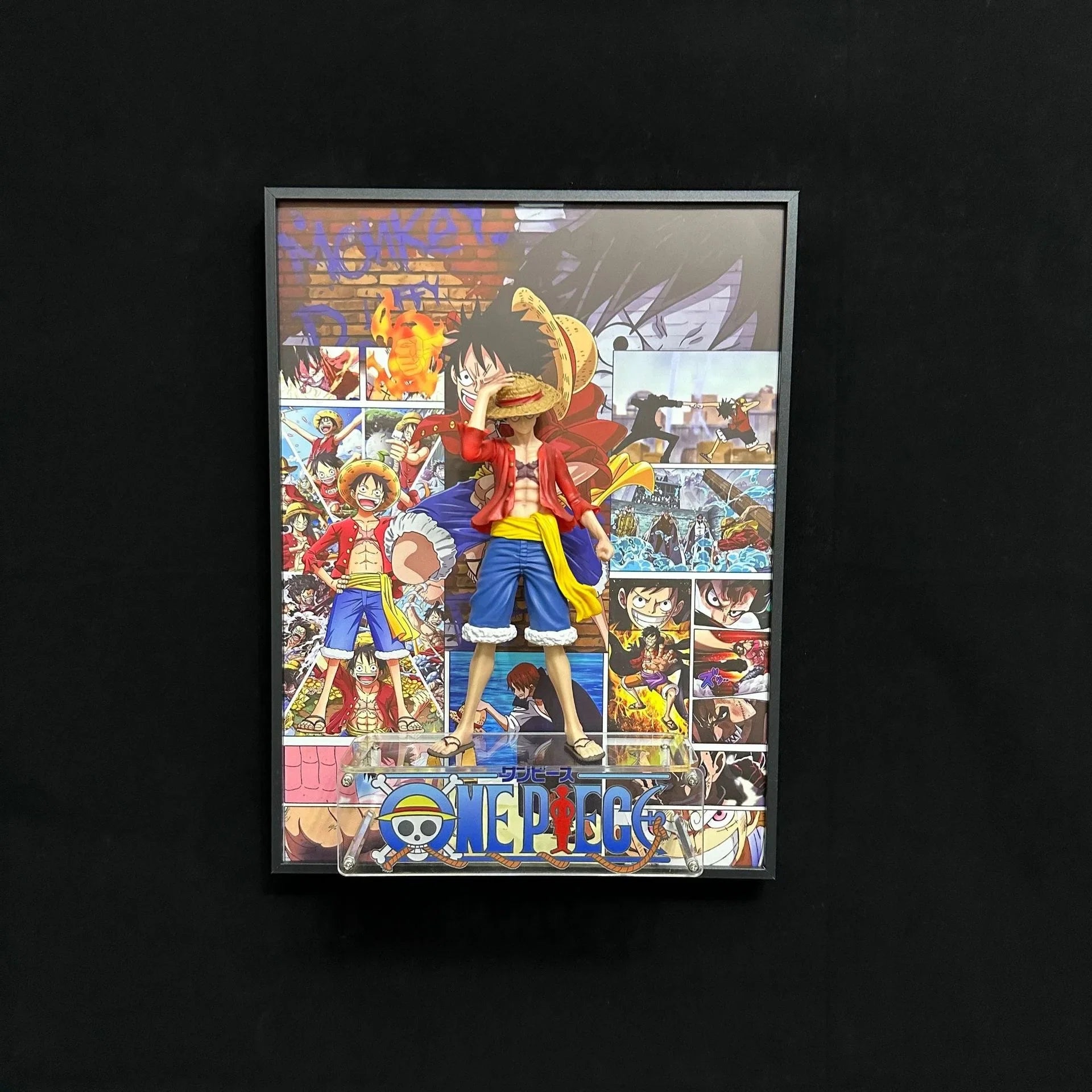 One Pieces Poster 3D Edward Newgate Anime Figure Art Poster Painting Wall Art Retro Posters Decorative Paintings For Home Gifts