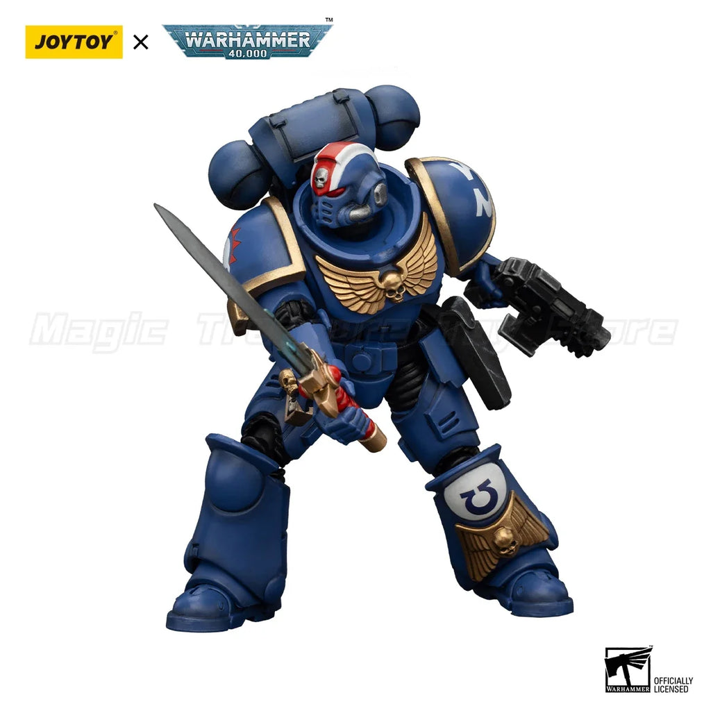 【In stock】JOYTOY Warhammer 40K Ultramarines Heroes of The Chapter Primaris Lieutenant Erastus Posca Castor 1/18 Action