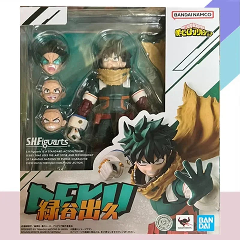 BANDAI Original Box SHF Bakogo Deku Bakugo PLUS ULTRA Anime Action Figure Model Toy Gift for Kid Foam Box Packaging