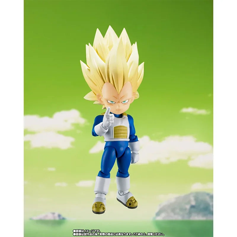 In stock Original Bandai Dragon Ball Model SHFiguarts Action Figures Super Saiya Vegeta Mini Daima Anime Brinquedos Toys WY