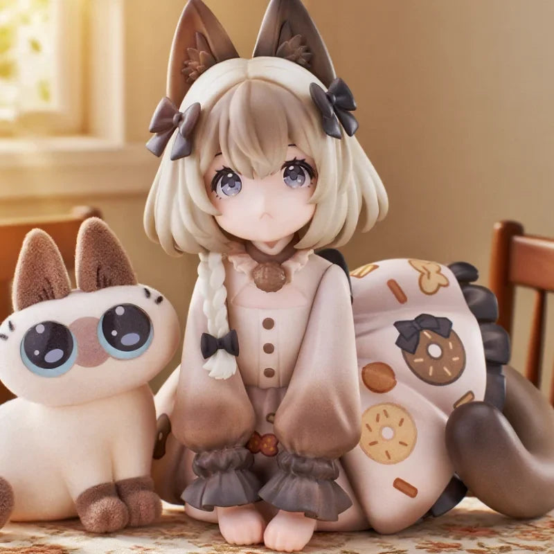 Ribose Tea Time Cat×Siamese Cat Little Beans Friendship Collaboration Set Special Ver Anime Figure Desktop Cute Figures Toy Gift