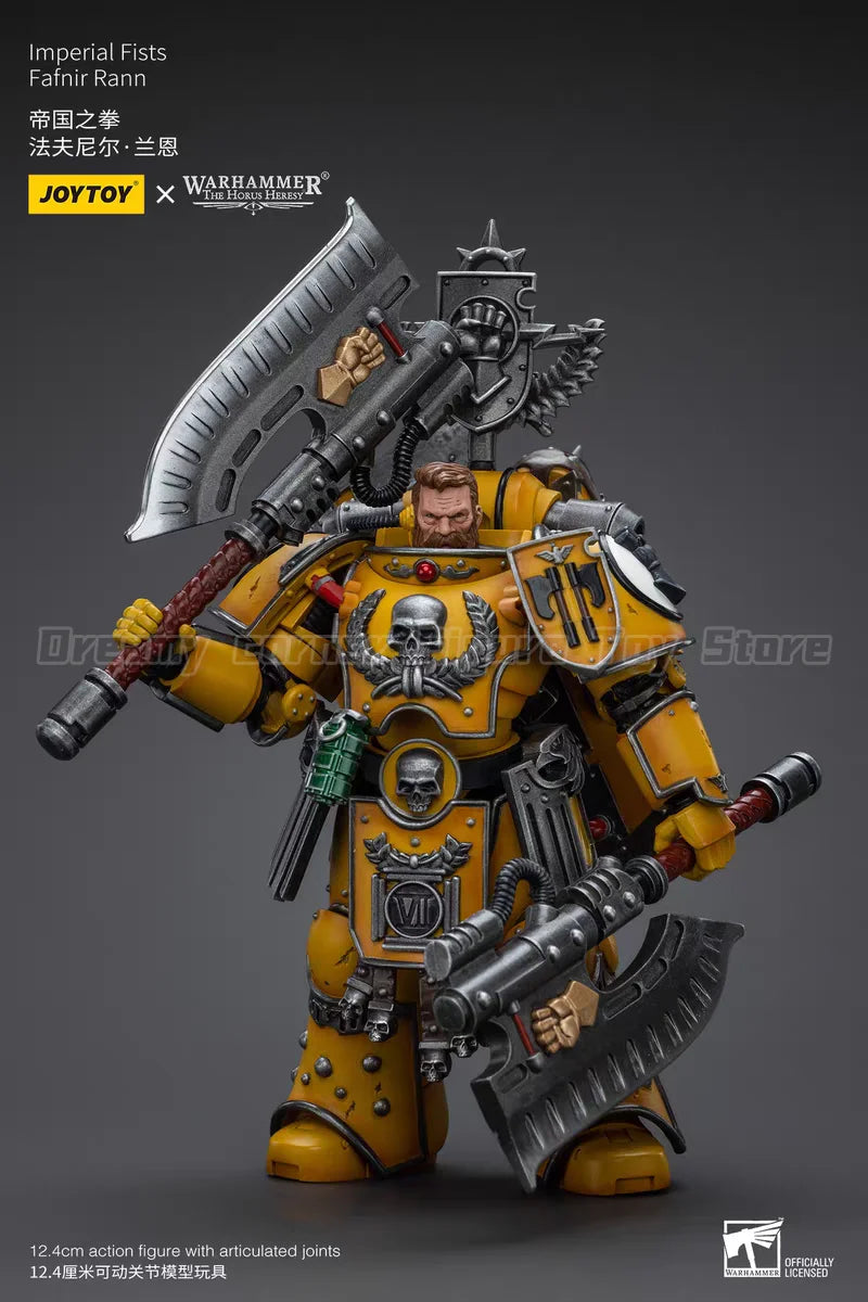 【In stock】JOYTOY Warhammer 40K Imperial Fists Legion Praetor with Power Sword Fafnir Rann 2PCS 1/18 Action Figures Toys