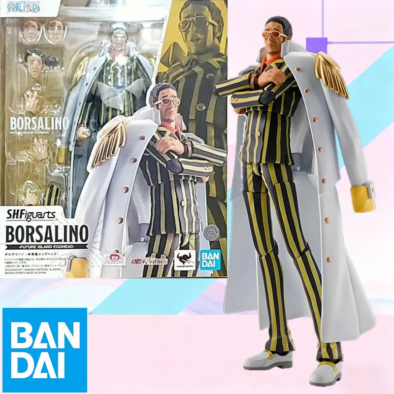 In Stock BANDAI Original Box S.H.Figuarts ONE Piece KIZARU BORSALINO SHF Action Figure Model Toy Gift for Kid Foam Box Packaging