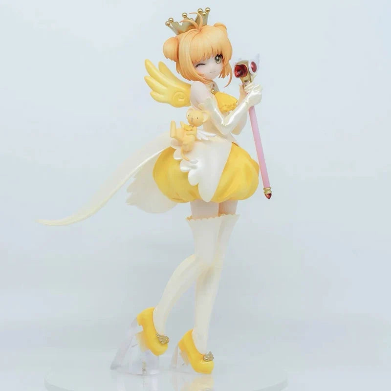 New 22cm Cardcaptor Sakura Kinomoto Sakura Figure Pvc Anime Models Statue Collection Toys Desk Decoration Kids Halloween Gifts