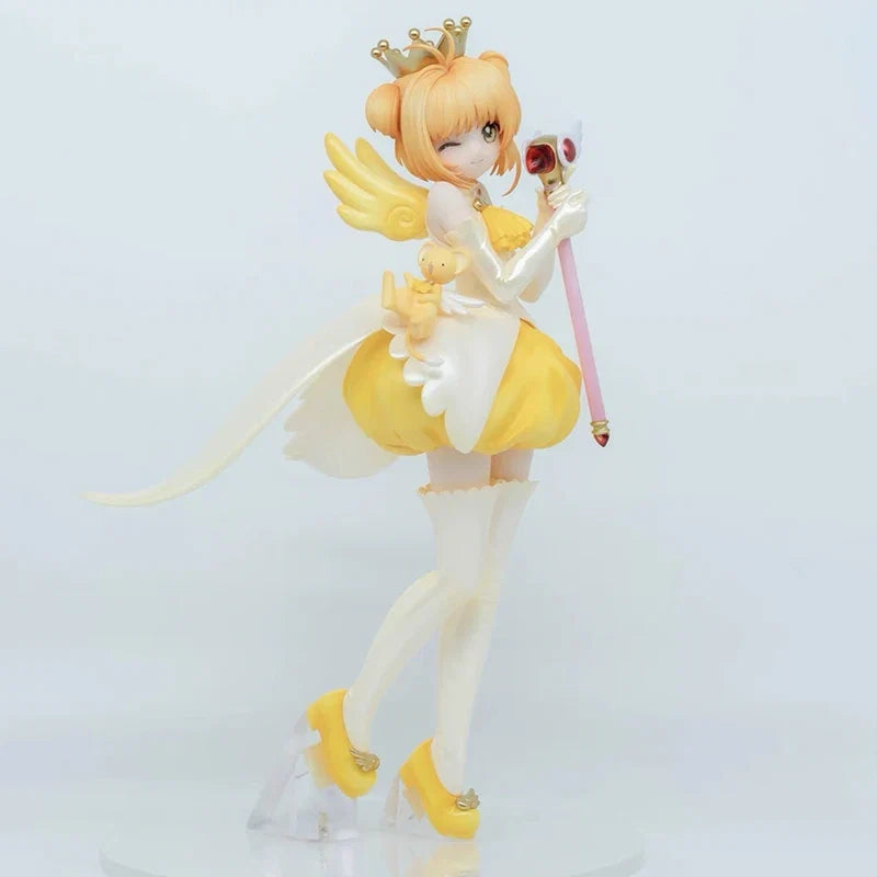 New 22cm Cardcaptor Sakura Kinomoto Sakura Figure Pvc Anime Models Statue Collection Toys Desk Decoration Kids Halloween Gifts