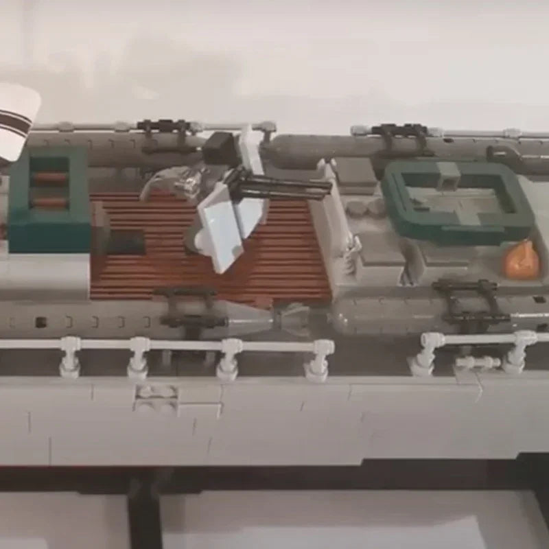 Moc Building Bricks Torpedo Boat Model Technology WW2 Military Navy Cruiser Frigate Battleship Block Toy DIY Assembly Gift