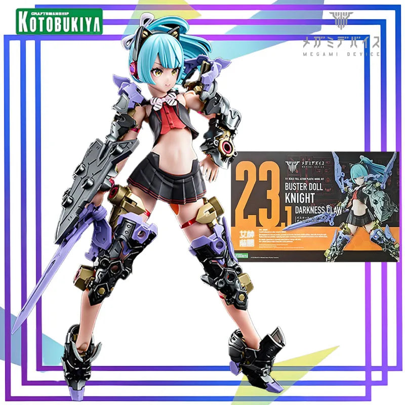 Kotobukiya Original MEGAMI DEVICE Series《Knight：Jet-Black Claw》Action Figure Assembly Model Toys Collectible Model Ornaments