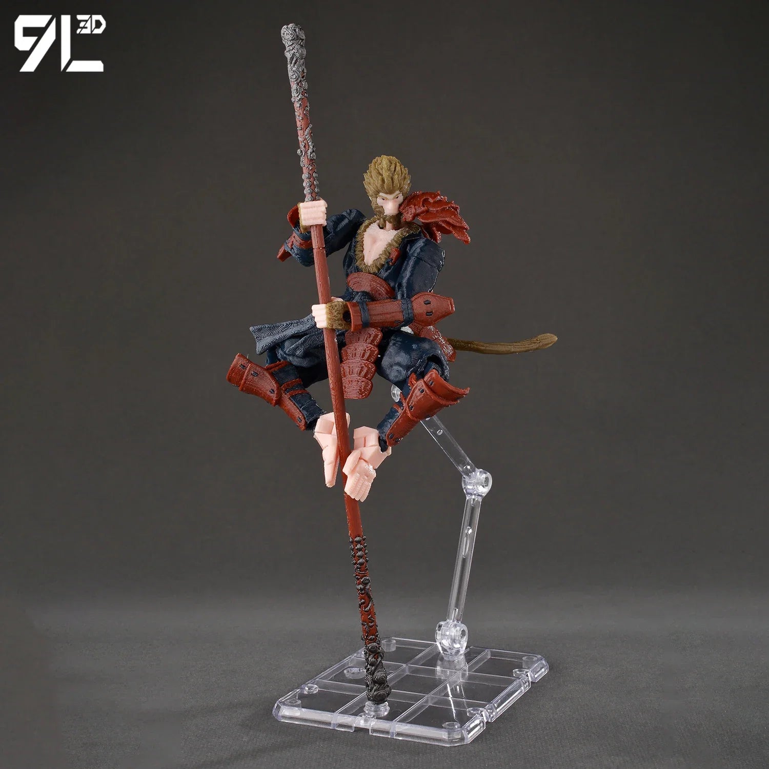 9L3D Lucky13 Figure Dummy13 T13 Anime Action Wukong Cloud Ride Model Black Myth Inspired Flying Stand Decor Desk Collection Toys