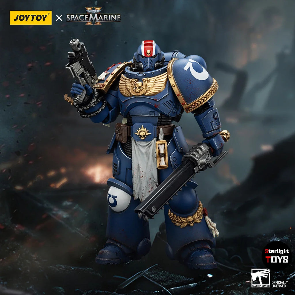 JOYTOY 1/18 Action Figure Warhammer 40K Ultramarines Lieutenant Titus-Collectors Edition  Model Toy Gifts