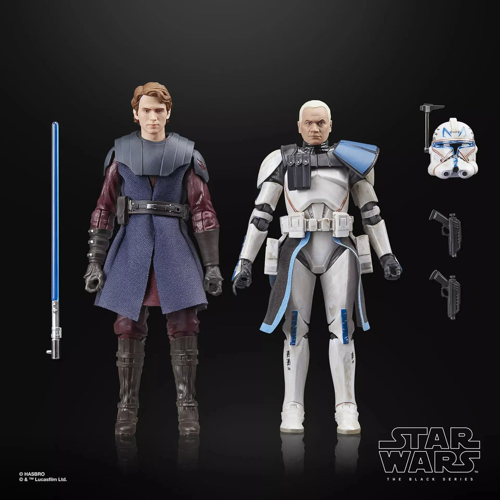 [In-Stock] Hasbro Star Wars The Black Series Anakin Skywalker & Clone Captain Rex 2-Pack 15cm Action Anime Figure Model Toys