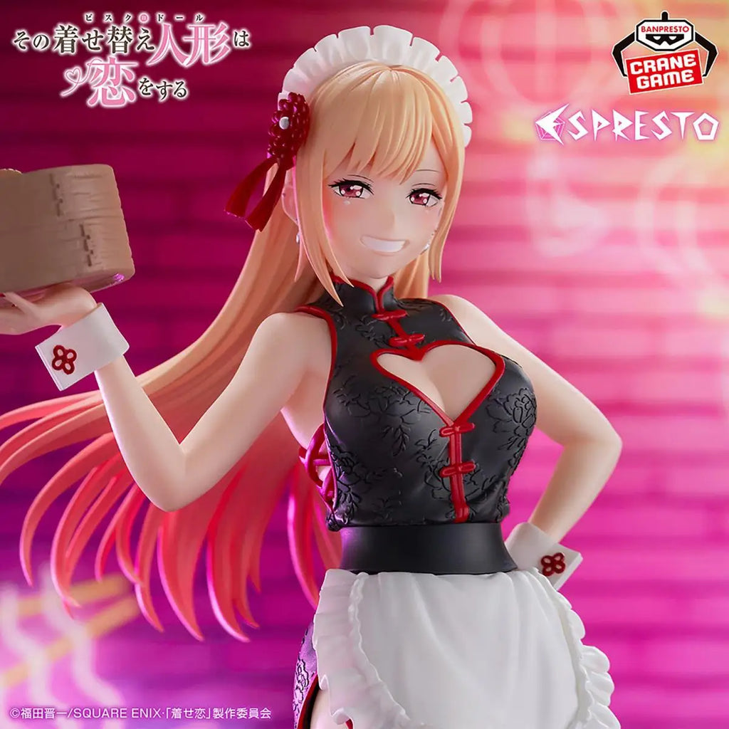 BANDAI Original My Dress-Up Darling ESPRESTO-Detailed Elegance Kitagawa Marin Chinese Style Maid Costume Action Figure Toys Gift