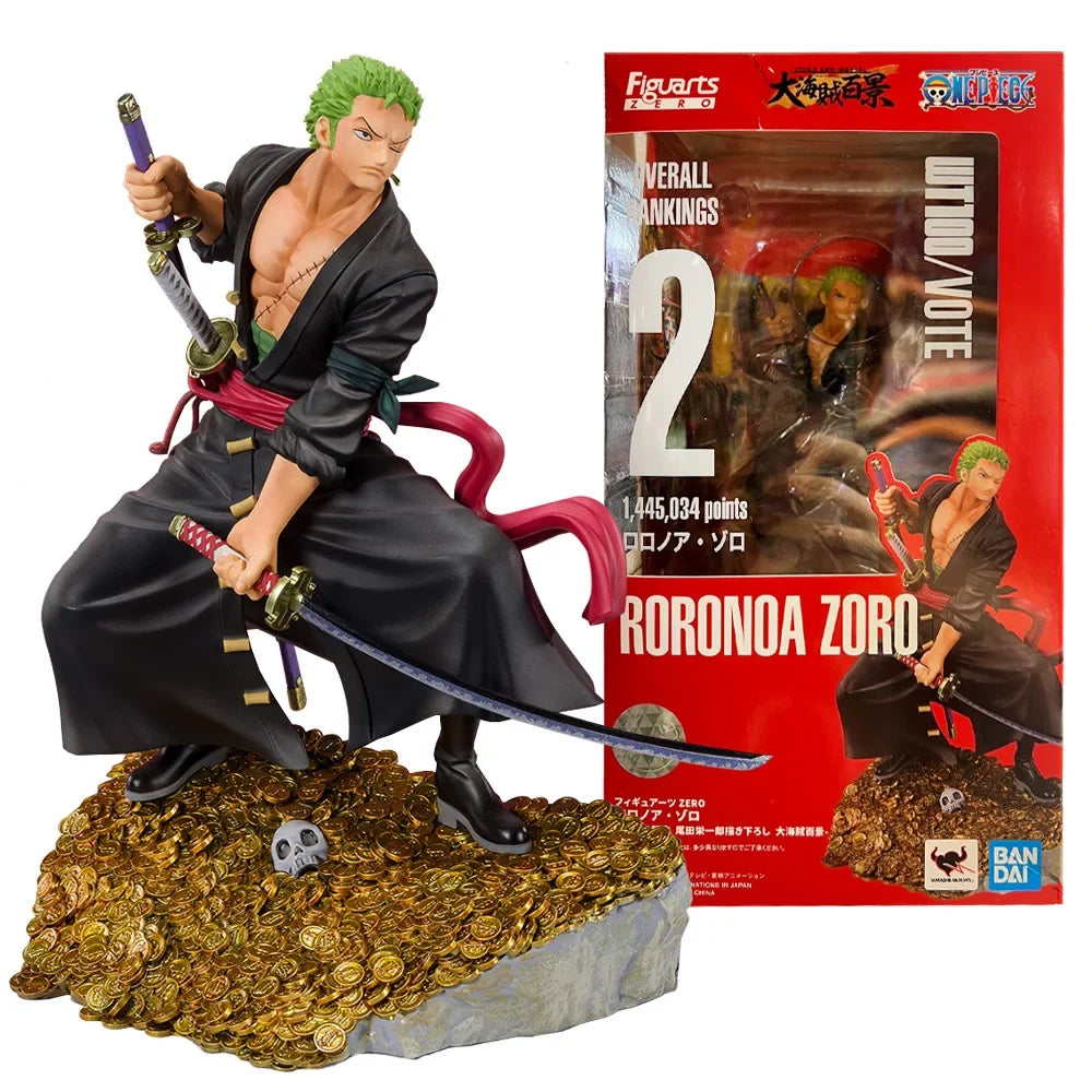 Anime One Piece Roronoa Zoro Figure Art King Sauron Commemorative One Hundred Scenes of the Great Pirates by Eiichiro Oda Model