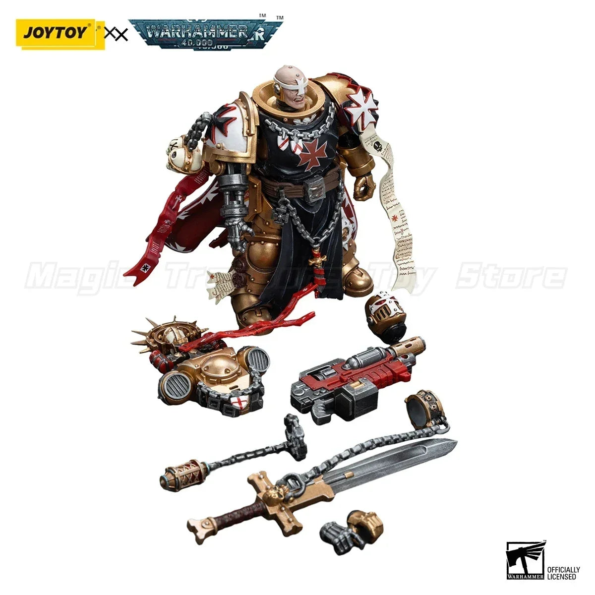 【In Stock】JOYTOY Warhammer 40K Black Templars High Marshal Helbrecht Model Figure Toy Gift Collection 1/18 Action Figure