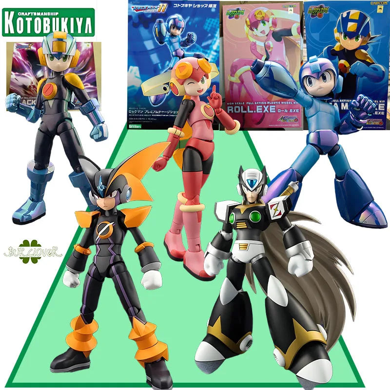 KOTOBUKIYA  GENUINE ORIGINAL  Rockman Premium Charge Shot Ver.  ROLL.EXE  Black Zero MEGA MAN.EXE  Action Figure Toys For Boys G