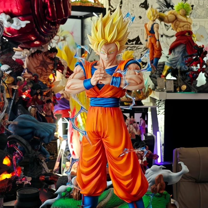 30cm Dragon Ball Anime Figure Super Saiyan Goku Model Dolls Trend Action Figures Collectible Toy Desktop Accessorie Gifts
