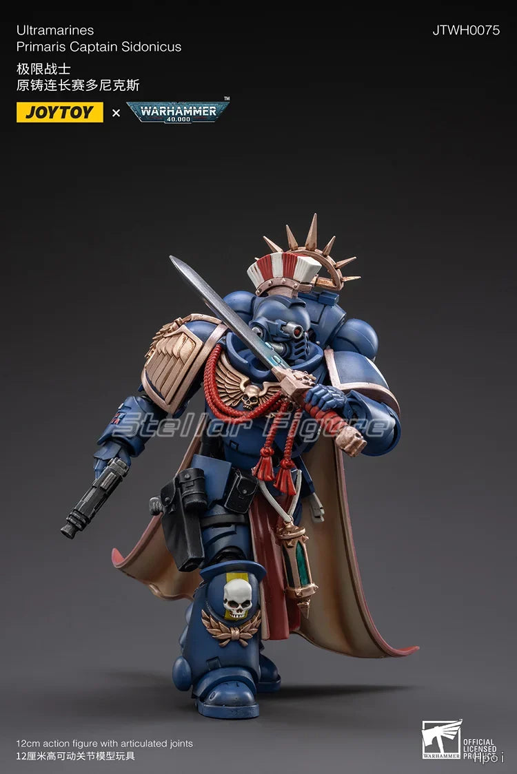 【SF】JOYTOY Warhammer 40K 1/18 Action Figure Ultramarines Primaris Captain Sidonicus Model Toys Gifts Collection