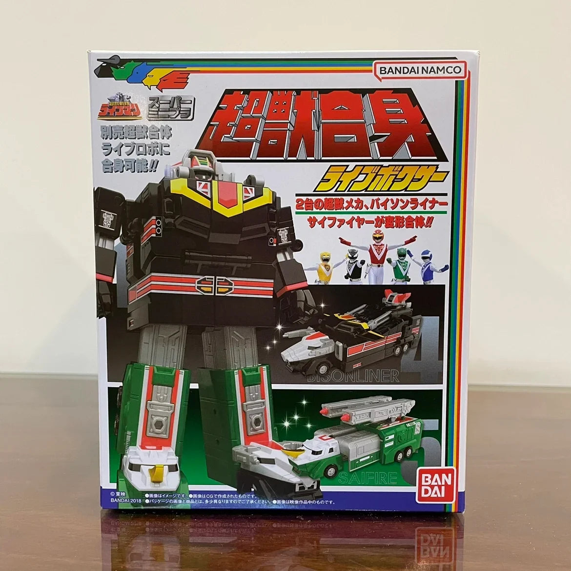 Bandai Original Shodo Shokugan Choujuu Sentai Liveman Super Minipla Liveman Life Robot Boxer Anime Action Figures Toys Boy Gifts
