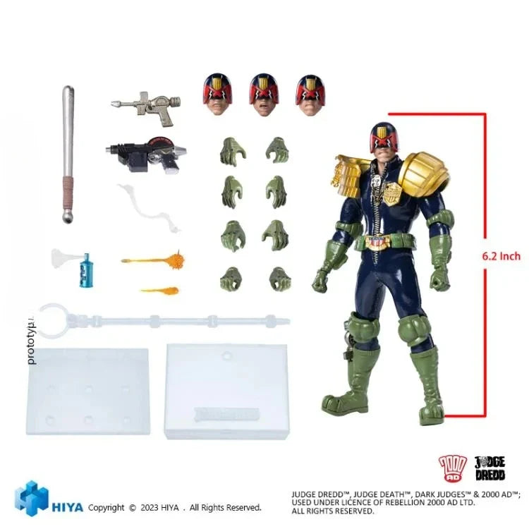 1/12 6 Inch Action Figure Exquisite Super Series Judge Dredd Figure Model Collection Toy Gift