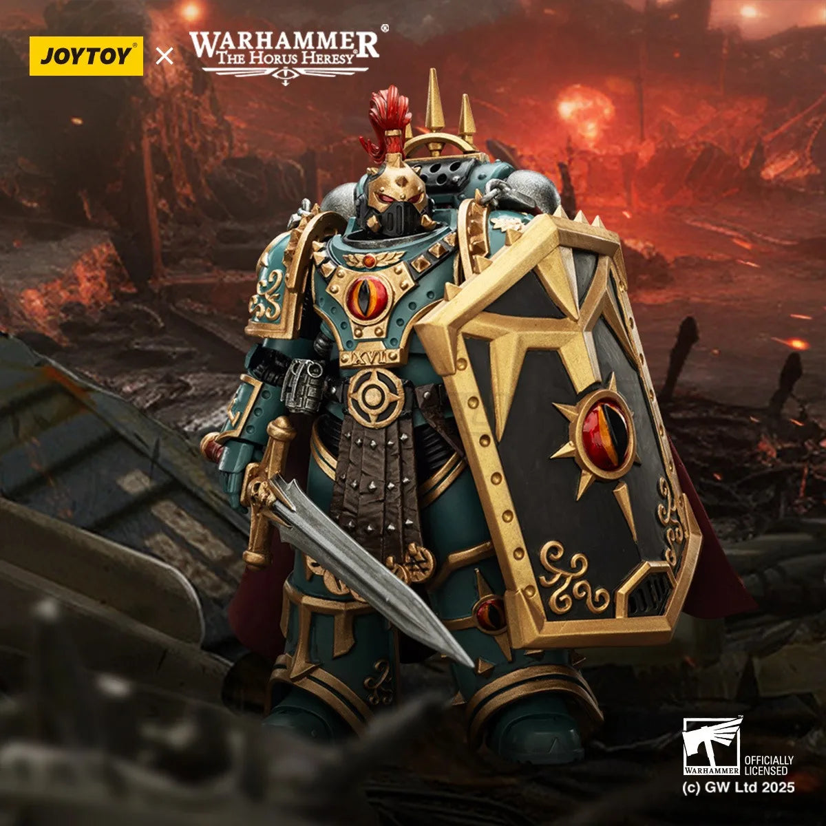 【MT】JOYTOY Warhammer 40K 1/18 Action Figure Sons of Horus 'Little’ Horus Aximand,Captain of the 5th Company Model