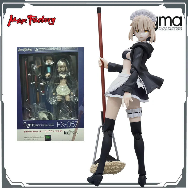 Max Factory Figma EX-057 Saber Alter Rider - 145mm Movable Doll, PVC/ABS Material, All-Ages Action Figurine for Collectors