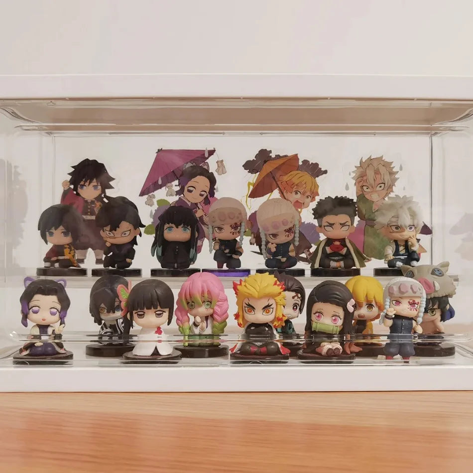 Anime Demon Slayer Kimetsu no Yaiba Figure Kamado Tanjirou Action Figure Agatsuma Zenitsu Nezuko Warrior Q Version PVC Model Toy