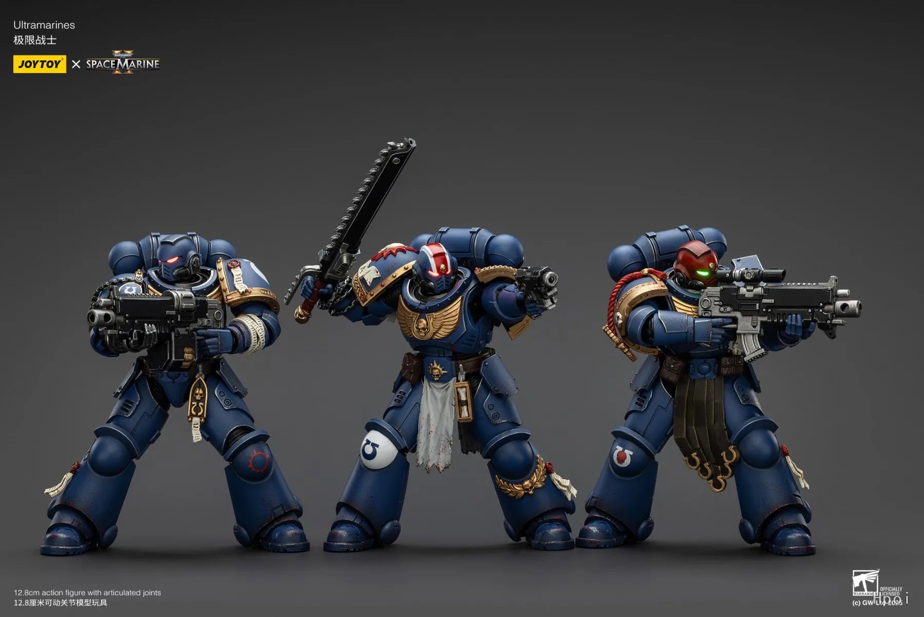 【SF】JOYTOY Warhammer 40K 1/18 Action Figure Ultramarines Lieutenant Titus-3pcs Collectors Edition  Model Toy Gift Collection