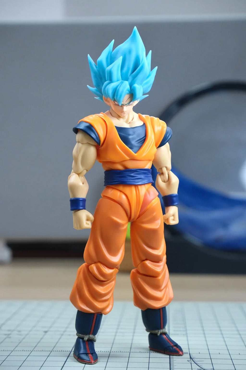 Nono Dragon Ball Z Shf Super Saiyan Action Figure Blue Son Goku Head Model  Collectible Anime Toys Accessory Gift
